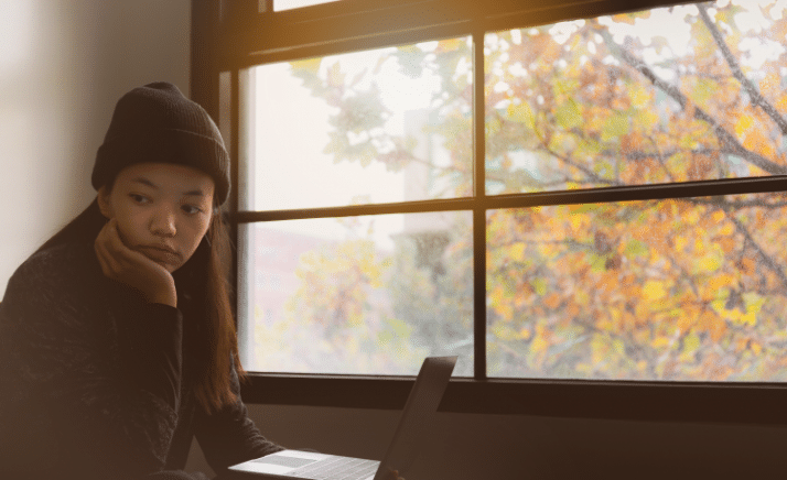 Student at laptop
