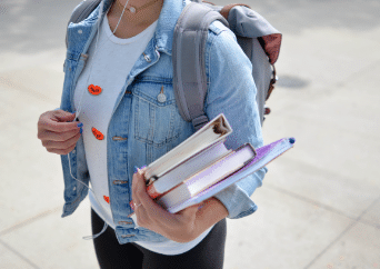 Student at laptop