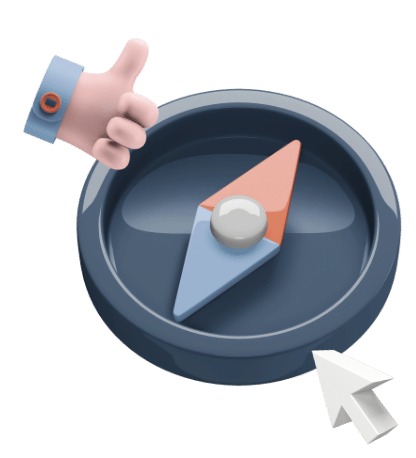 Graduation hat with mouse pointer