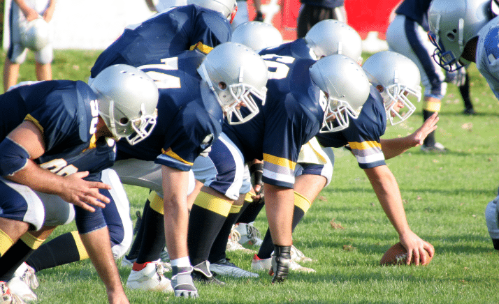 Student playing sports