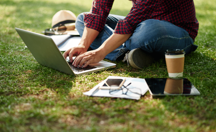 Student at laptop