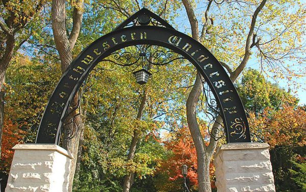 Northwestern University arch on campus