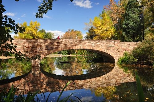 Bridge over lake