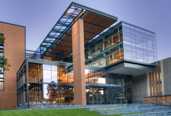 Outdoor view of college building