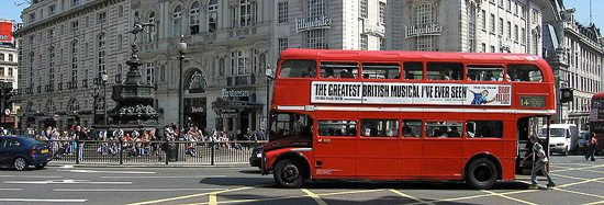 Boston University on a study abroad in London, London double decker bus