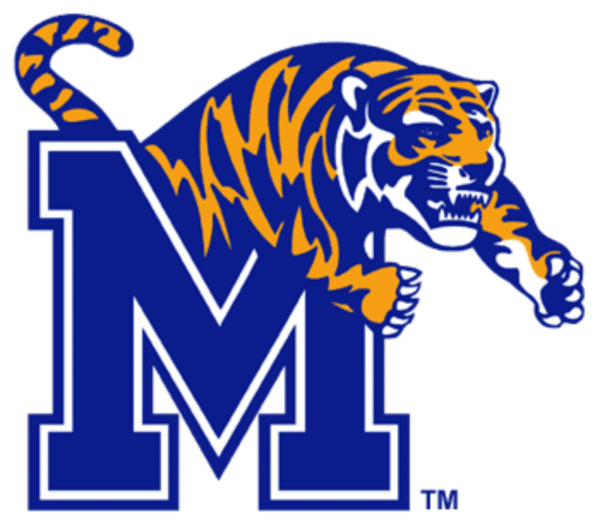 College logo and tiger mascot