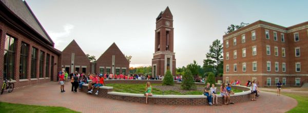 Outdoor view of college campus