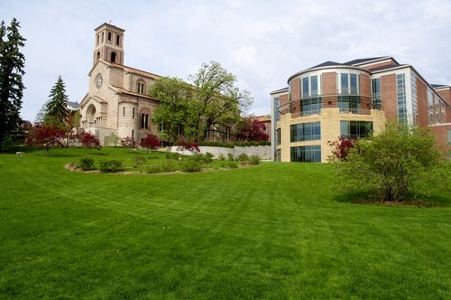 Outdoor view of college campus