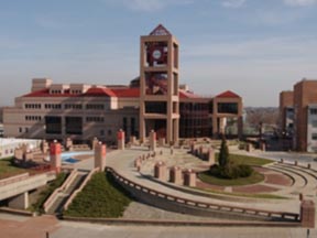 Outdoor view of college campus