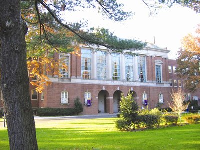 Outdoor view of college campus