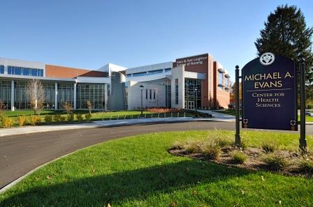 Outdoor view of college campus