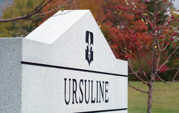 Ursuline sign outdoors