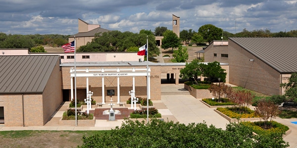 Outdoor view of college campus