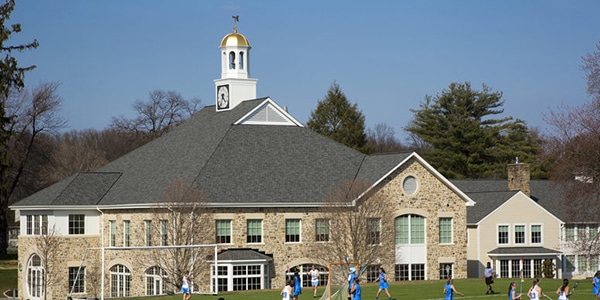 Outdoor view of college campus