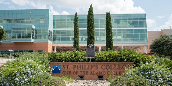 Outdoor view of St. Philip's College campus