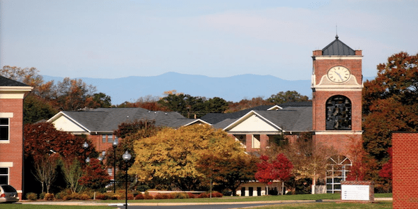 Outdoor view of college campus