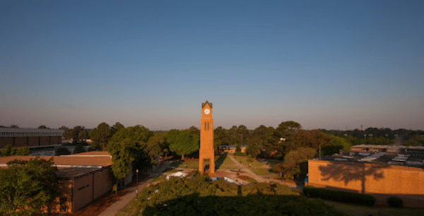 Outdoor view of college campus