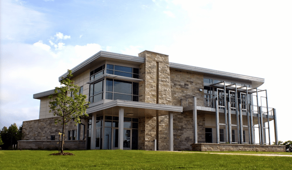 Outdoor view of college building