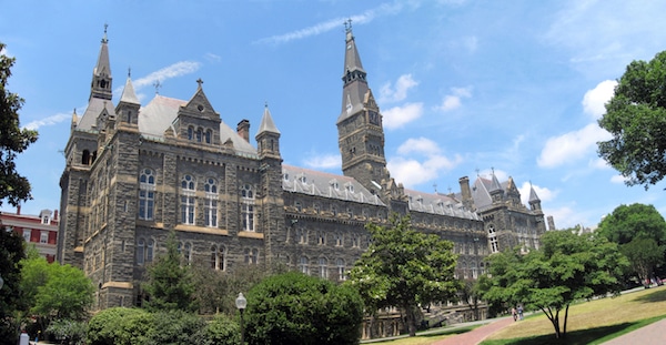 Outdoor view of college campus