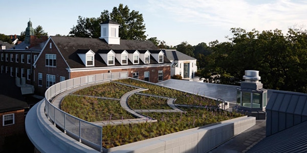 Outdoor view of college campus