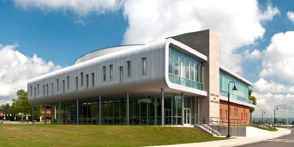 Outdoor view of college building