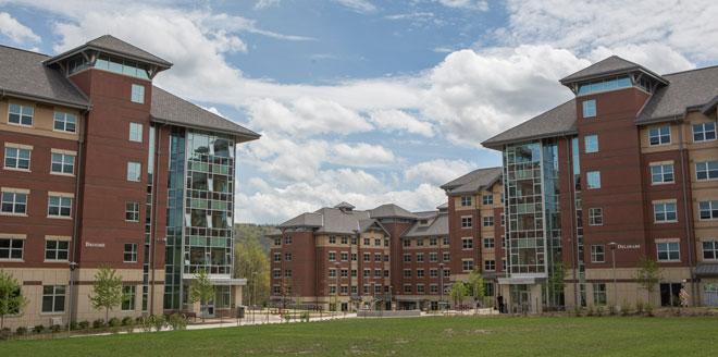 Outdoor view of college campus