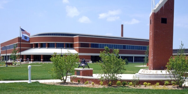 Outdoor view of college campus