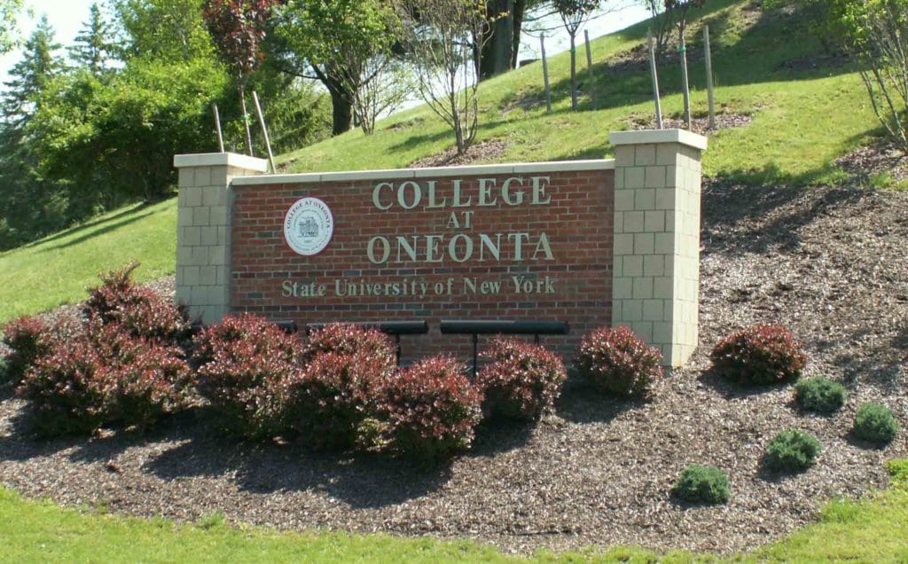 College at Oneonta sign outdoors
