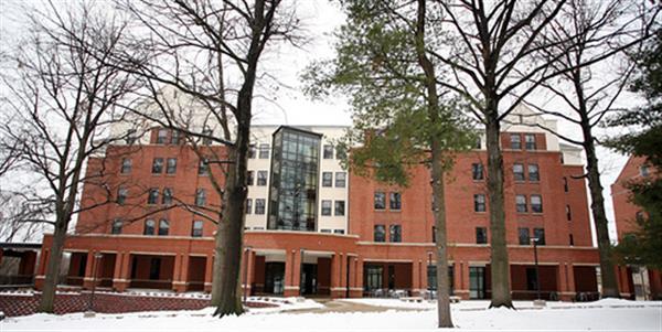 Outdoor view of college campus