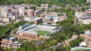 Outdoor view of college campus