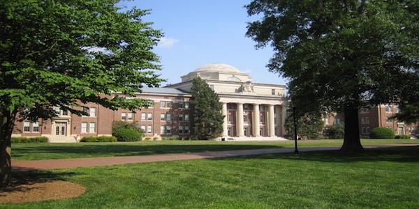 Outdoor view of college campus