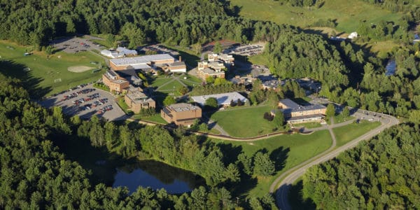 Outdoor view of college campus