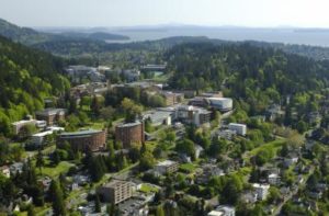 Outdoor view of college campus