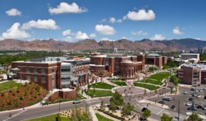 Outdoor view of college campus