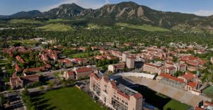 Outdoor view of college campus