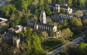 Outdoor view of college campus