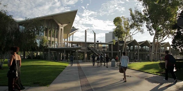 Outdoor view of Hope International University campus