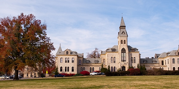 Outdoor view of college campus