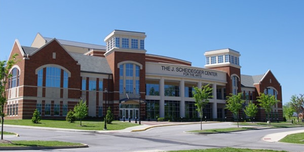 Outdoor view of college building