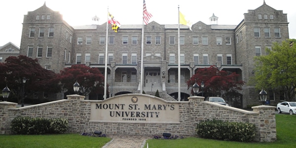 Outdoor view of Mount Saint Mary's University campus