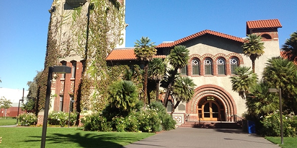 Outdoor view of San Jose State University campus