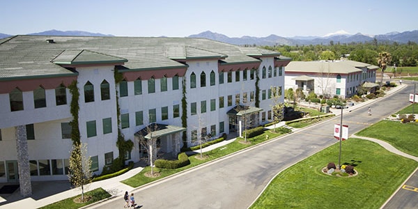 Outdoor view of Simpson University campus