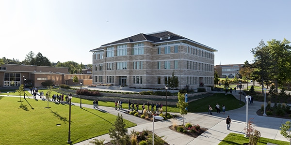 Outdoor view of college campus