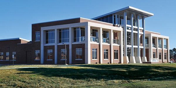 Outdoor view of college building