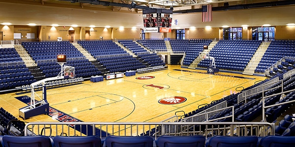 Indoor basketball court