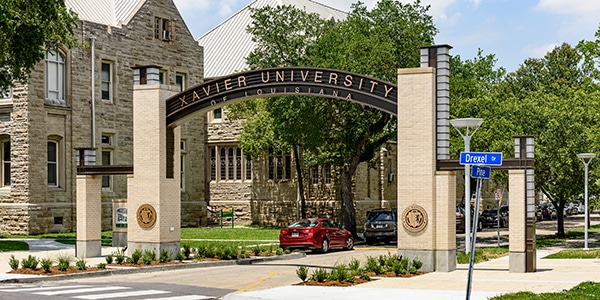 Xavier University entrance arch