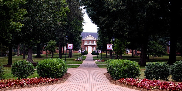 Outdoor view of Guilford College campus