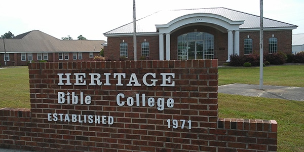 Outdoor view of Heritage Bible College