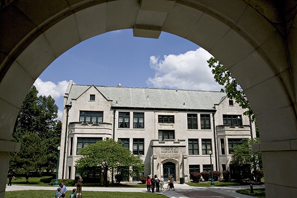 Outdoor view of college campus