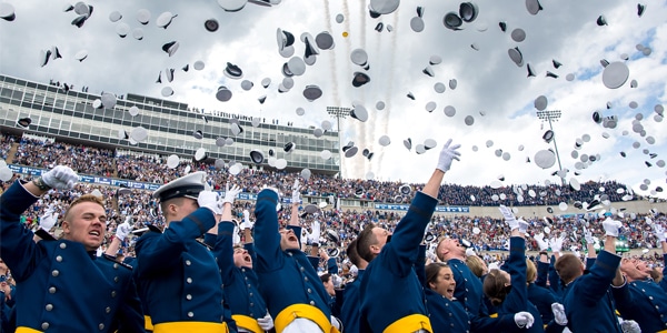 Graduating students at naval college